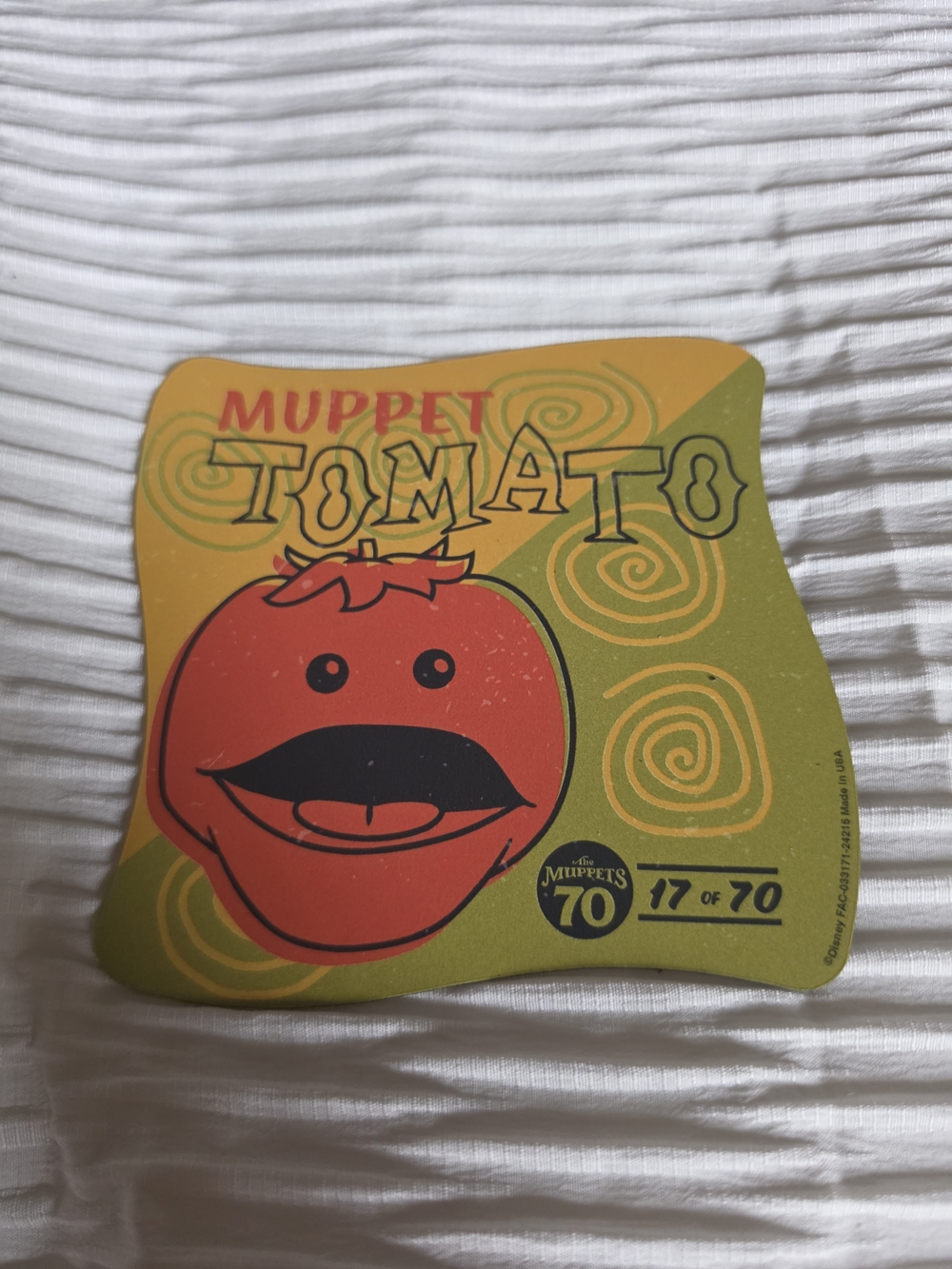 Muppet Tomato Collectible Magnet - Bright Orange & Olive